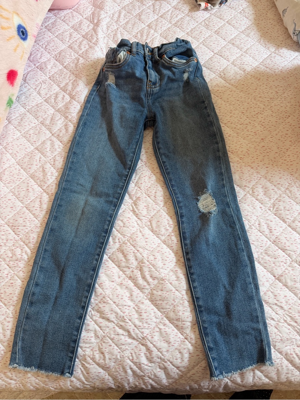 Levi's Girls Blue Ripped Slim Jeans